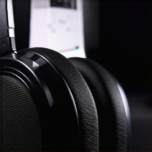 Close-up of advanced headphones showcasing adaptive and spatial audio features