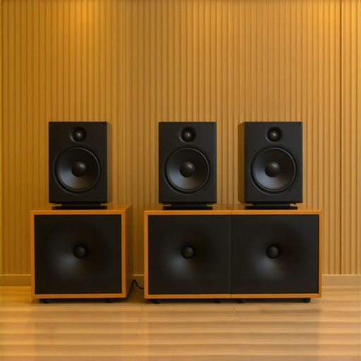 High-end audio equipment with room acoustics