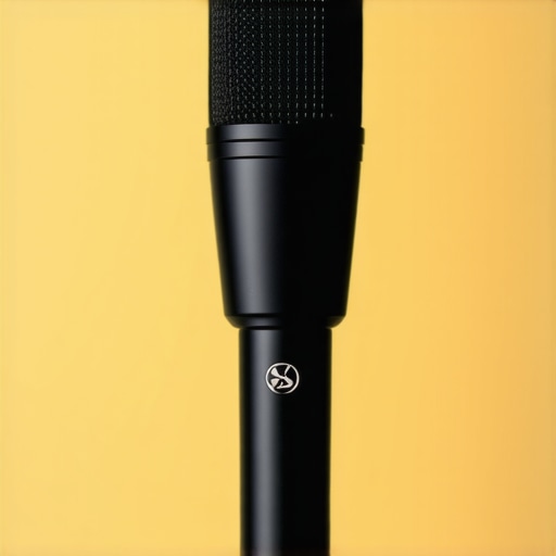 Audiophile calibrating home system with professional tools Calibration microphone connected to a smartphone testing an audio system