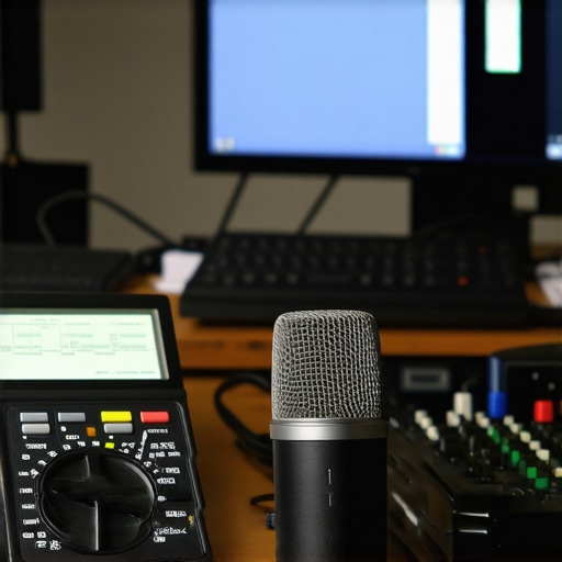 Tools for Home Audio Maintenance A multimeter and measurement microphone used for maintaining home audio systems.