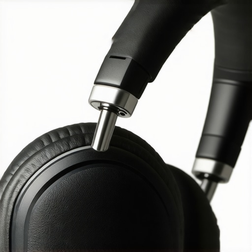 Authentic Headphones Detail A close-up image showcasing the quality materials of genuine headphones