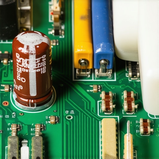 Close-up of a technician cleaning the potentiometer on a vintage amplifier circuit board.