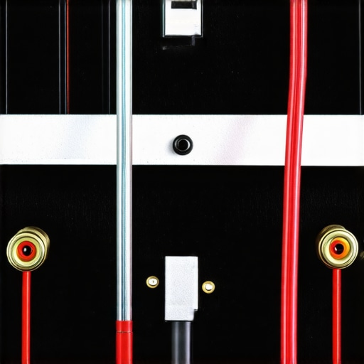 Hands attaching thick gauge speaker wire to audio equipment