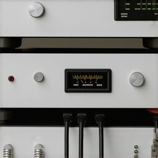 Audiophile sound system demonstrating wiring and calibration