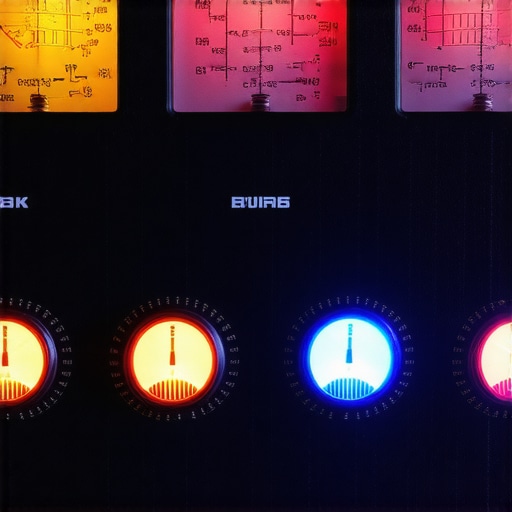 High-end audio equipment with tuning knobs and LED meters