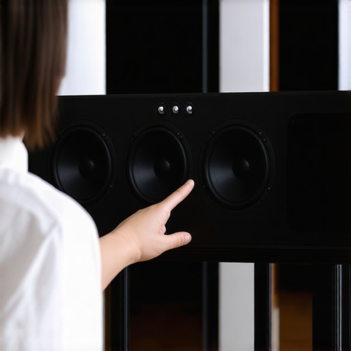 Person adjusting speaker volume slowly during break-in period.