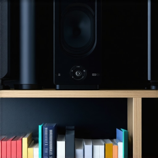 A well-arranged home audio system with speakers properly positioned and room acoustics optimized
