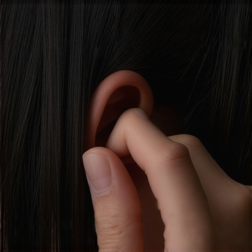 Person inserting silicone ear tip into in-ear monitor for improved bass response