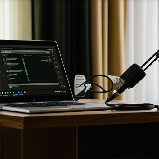Professional Home Audio Calibration Technician using software to calibrate home speaker system during setup
