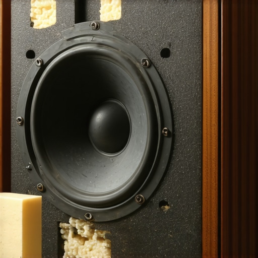 A person carefully removing and installing foam surround on a vintage speaker cone.