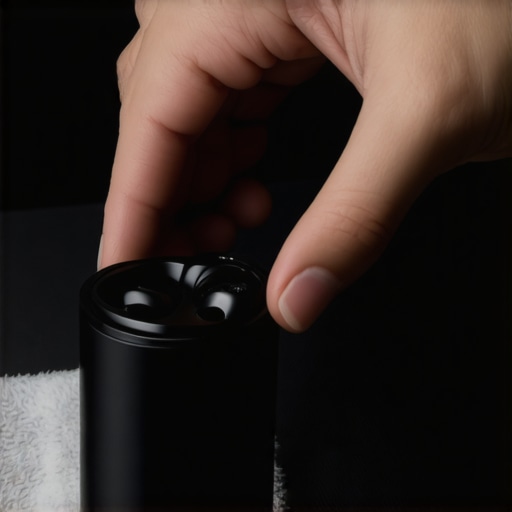 Person cleaning wireless earbuds with a cloth, improving audio quality