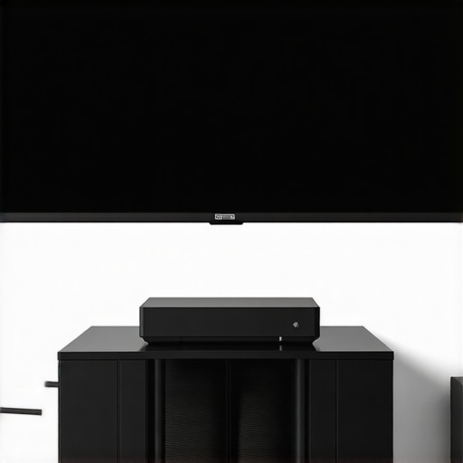 Organized and hidden speaker and device cables along baseboard and behind furniture in a stylish living room