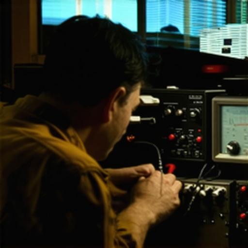 Tools for Home Audio Maintenance Technician inspecting audio equipment with multimeter and calibration instruments