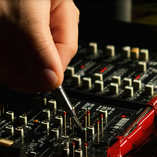 Tools for Long-Term Audio Maintenance Audio technician using specialized tools to maintain home audio equipment