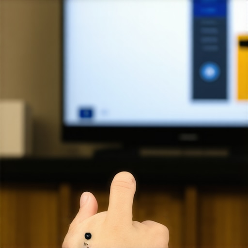 Activating Bluetooth Discovery Mode Person pressing the pairing button on wireless headphones to connect to a smart TV