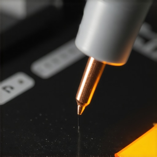 Close-up of a technician lubricating an analog mixer fader track.