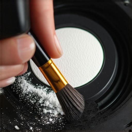 Restoring sticky speaker rubber with powder and brush