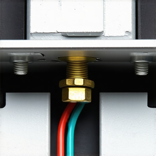 Close-up of car amplifier terminals showing REM and ground connections for noise reduction.