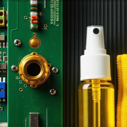 Comparison of oxidized and clean speaker terminals with cleaning supplies