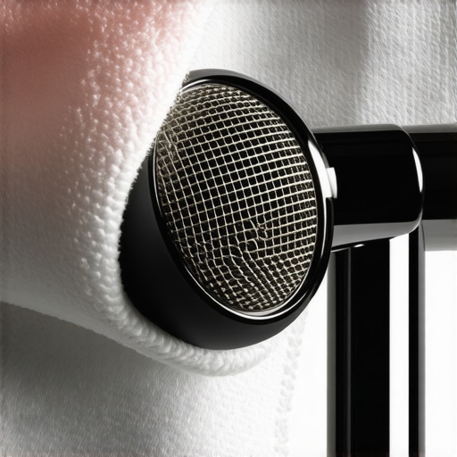 Macro shot of cleaning earbud mesh nozzle to restore audio quality