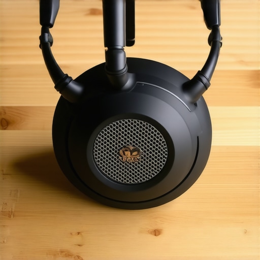 Cleaning High-End Open-Back Headphones Person using a rocket blower to clean dust from headphone mesh