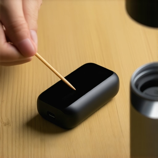 Cleaning a wireless earbud charging port Cleaning the charging port of a wireless earbud case to maintain battery health and connection stability