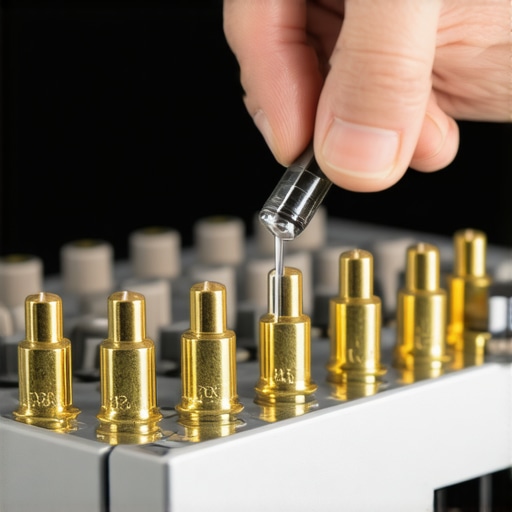 Technician applying DeoxIT to gold amplifier terminals