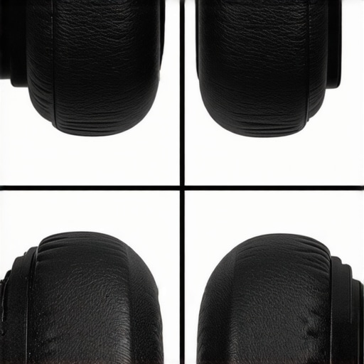 Comparing Genuine and Counterfeit Premium Headphones Close-up detail of headphone build quality comparison