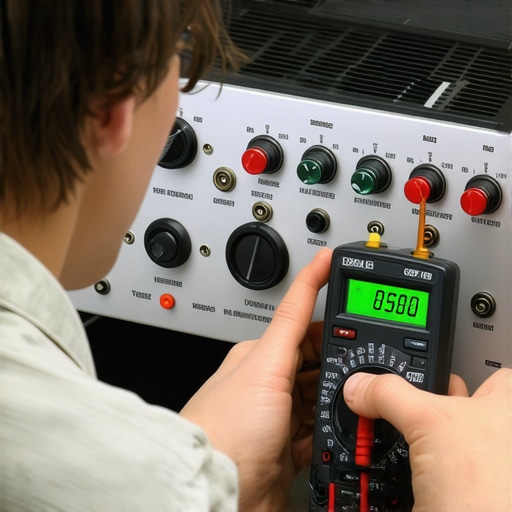 Using a digital multimeter to test a vintage amplifier for channel imbalance