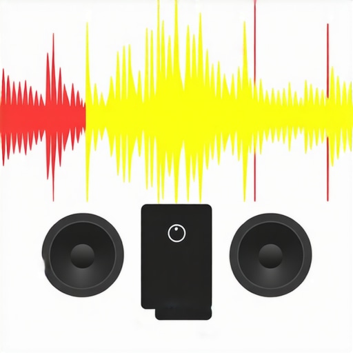 Visual representation of car audio time alignment and signal processing for a centered soundstage.