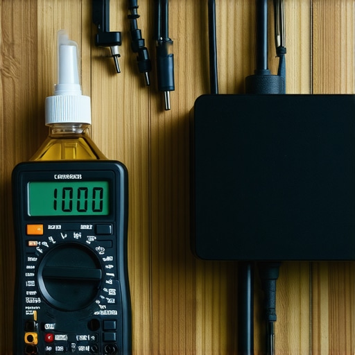 Essential Audio Maintenance Tools Digital multimeter and contact cleaner for maintaining home audio equipment