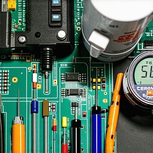 Essential Tools for Audio Maintenance Professional audio repair tools and electronics testing on a workbench