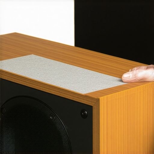 Applying felt tape to speaker grill frame