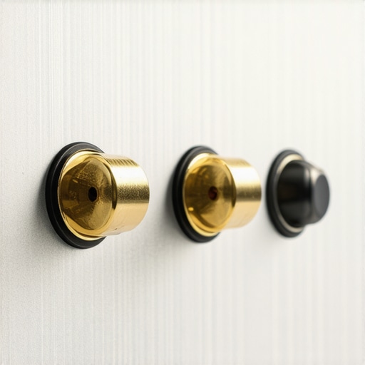 Close-up of a premium gold-plated connector plugged into an audio receiver.