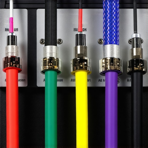 Close up of audio cables plugged into a receiver back panel illustrating the digital cable myth.