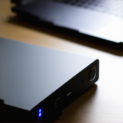 High-End DAC and Laptop Audio Setup A dedicated DAC connected to a laptop illustrating digital signal paths and potential noise issues.