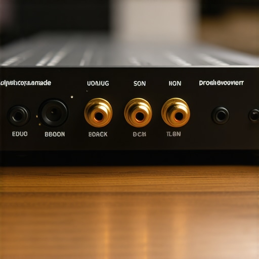 Close-up of high-quality DAC internal circuitry showing gold-plated ports and resistors.