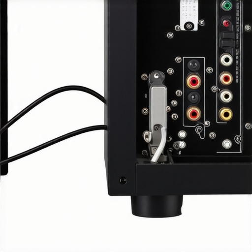 Close up of speaker wires at the back of an amplifier showing a short circuit risk