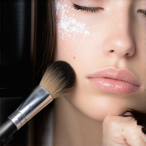 A person using a brush to apply powder to a sticky speaker surround to fix plasticizer migration.