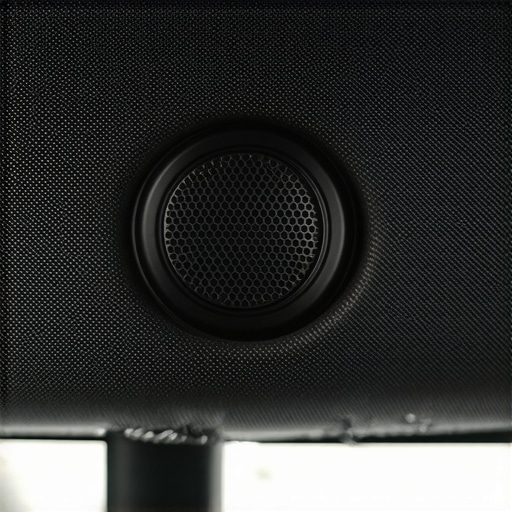Surface mount tweeter pod installed on a car dashboard for better soundstage without drilling holes.