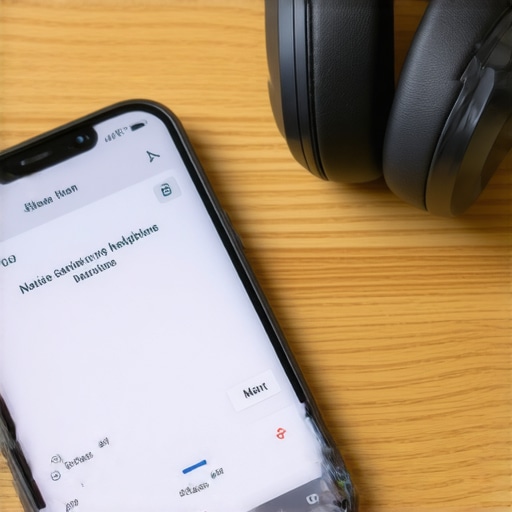 Optimizing ANC settings to reduce background hiss Adjusting noise cancellation levels on a smartphone app
