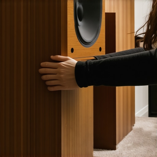 Adjusting the toe-in of a floorstanding speaker to improve stereo imaging and soundstage.