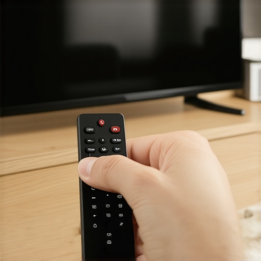 Remote pointing at soundbar with clear line of sight