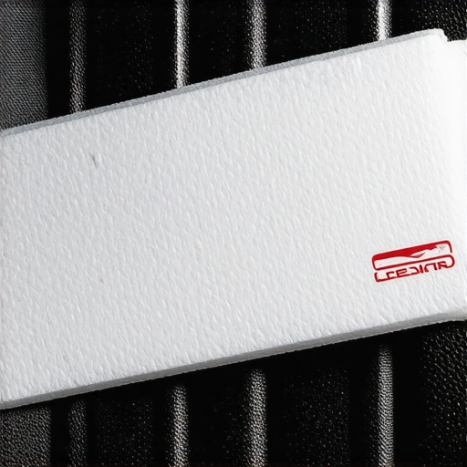 Applying foam strips to the back of a car license plate to stop subwoofer vibration noise.