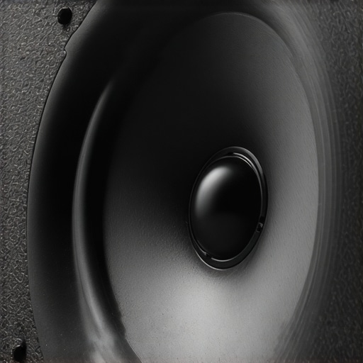 Close up view of a high-end speaker transducer showing materials and cone structure