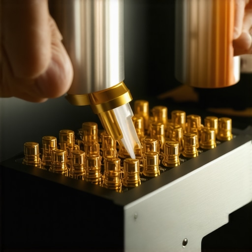 Close up of a technician cleaning internal audio terminals with contact cleaner