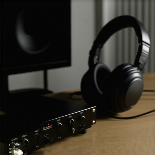 A high-quality DAC and headphones on a desk representing high-resolution audio equipment.