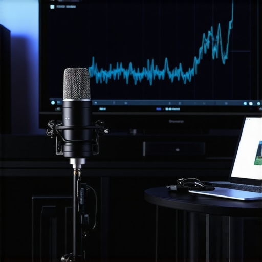 Measuring subwoofer frequency response with a calibration microphone and laptop.
