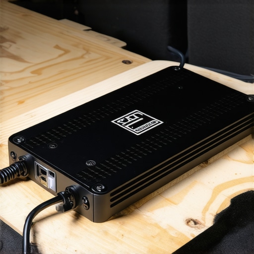 A car amplifier mounted with a ventilation air gap to prevent overheating in a trunk.
