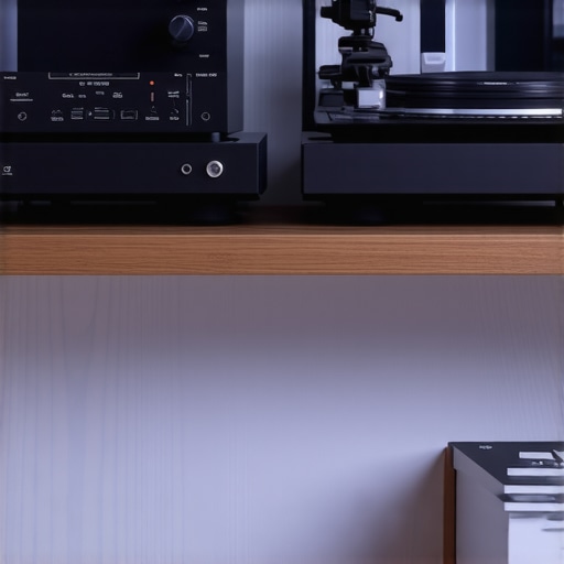 High-end turntable and amplifier placed side-by-side for better ventilation.